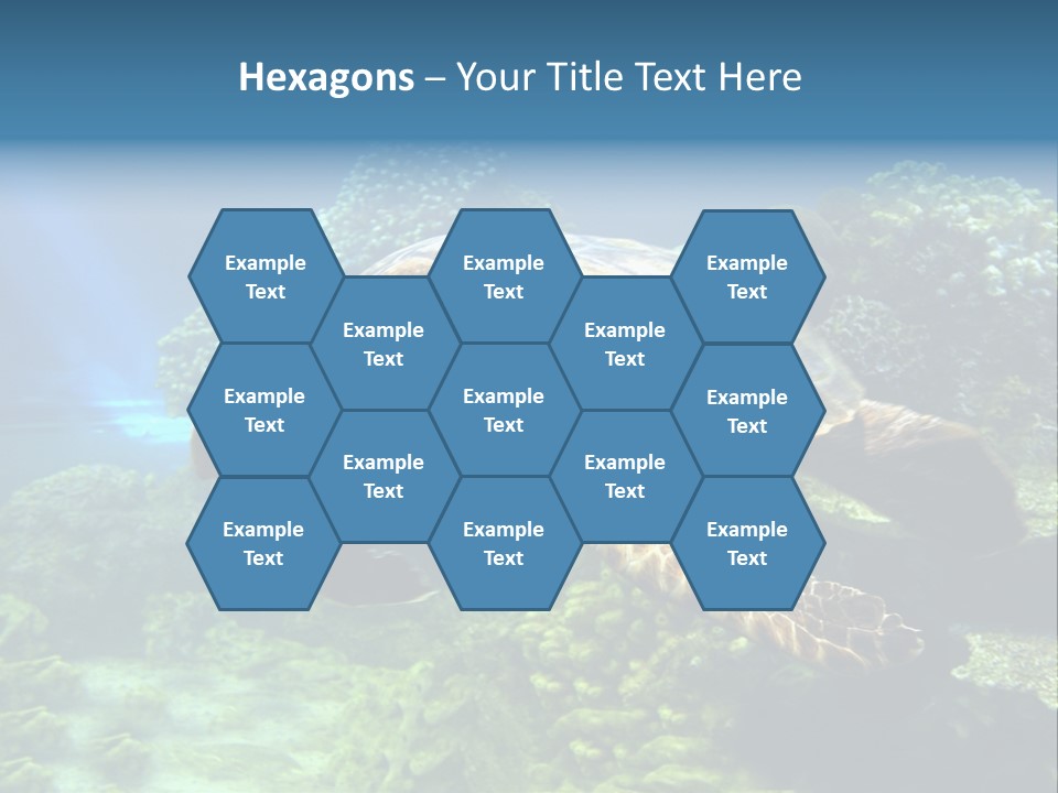 A Turtle Swimming In The Ocean Powerpoint Template PowerPoint Template