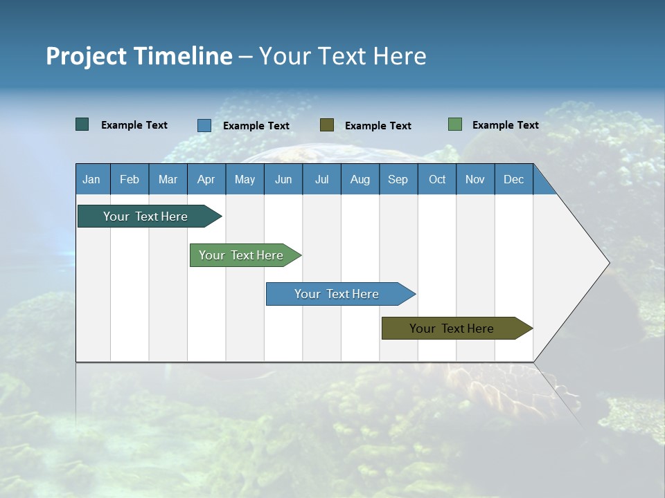 A Turtle Swimming In The Ocean Powerpoint Template PowerPoint Template