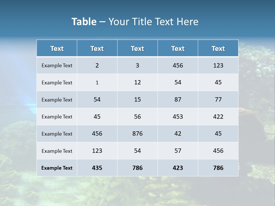 A Turtle Swimming In The Ocean Powerpoint Template PowerPoint Template