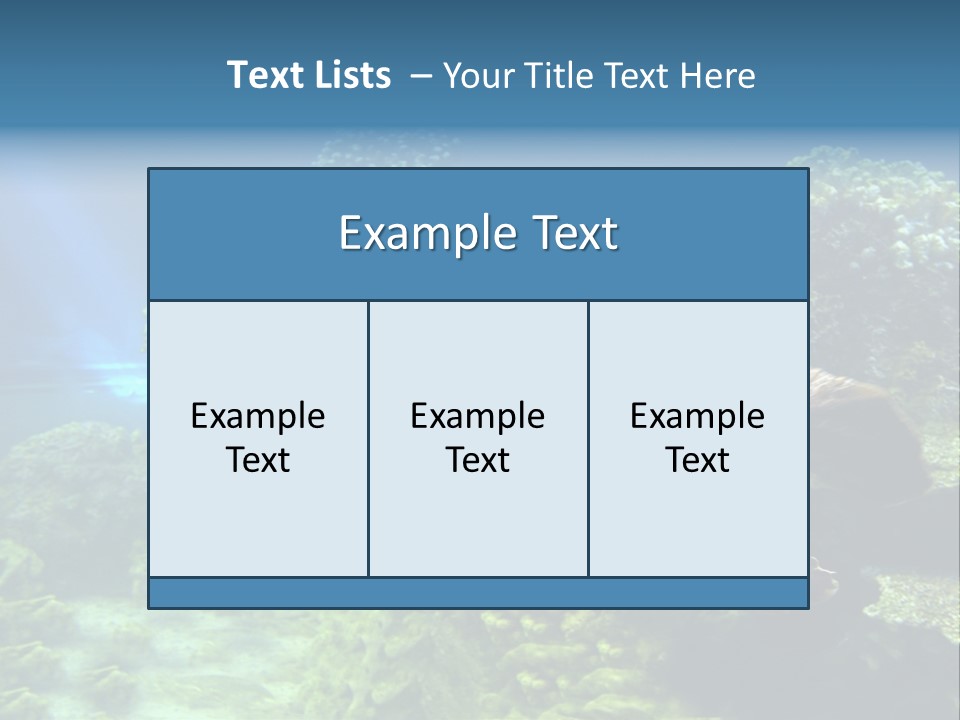 A Turtle Swimming In The Ocean Powerpoint Template PowerPoint Template