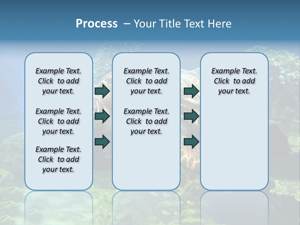 A Turtle Swimming In The Ocean Powerpoint Template PowerPoint Template