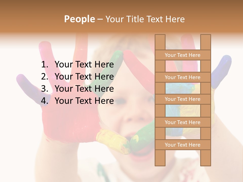 Excited Isolated Happiness PowerPoint Template