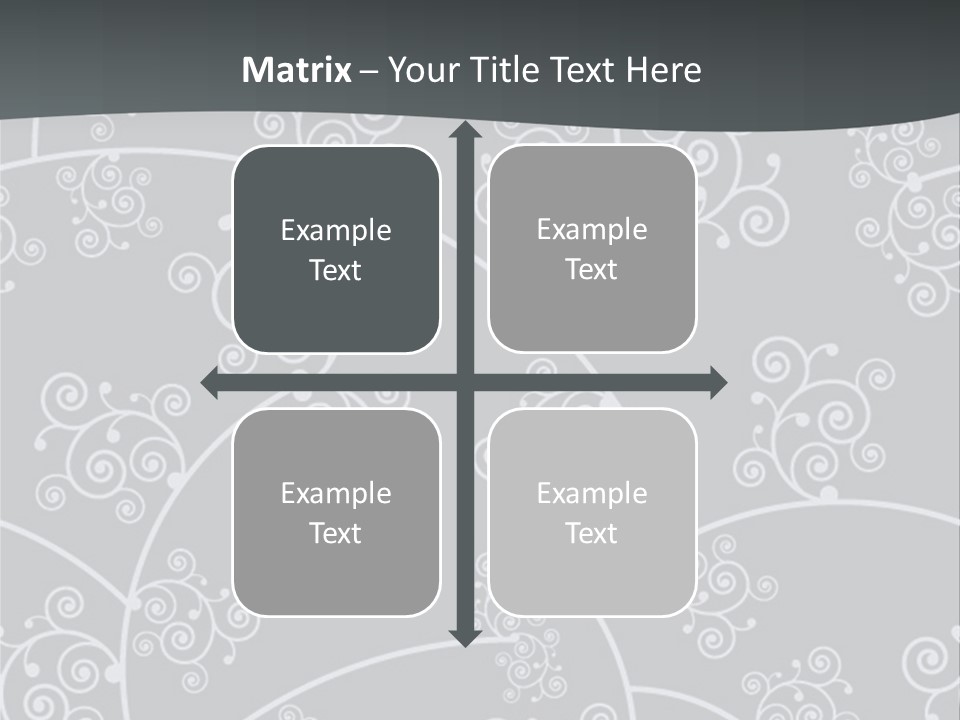 A Powerpoint Presentation With Swirls On A Gray Background PowerPoint Template