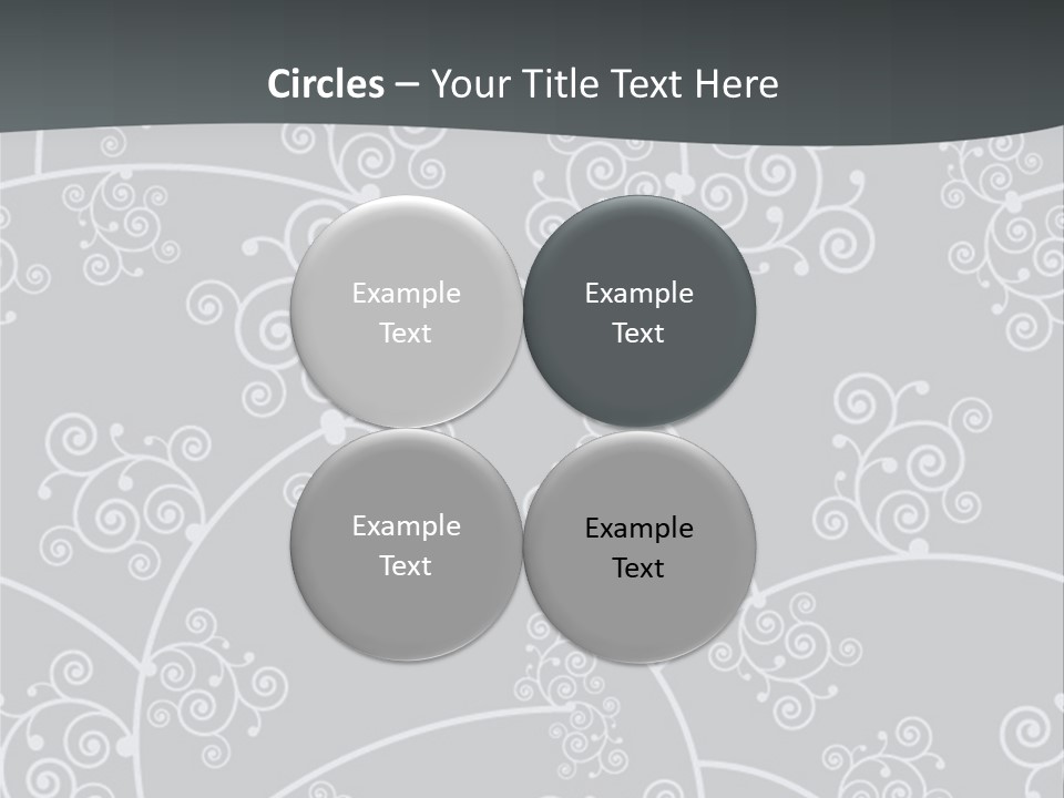 A Powerpoint Presentation With Swirls On A Gray Background PowerPoint Template
