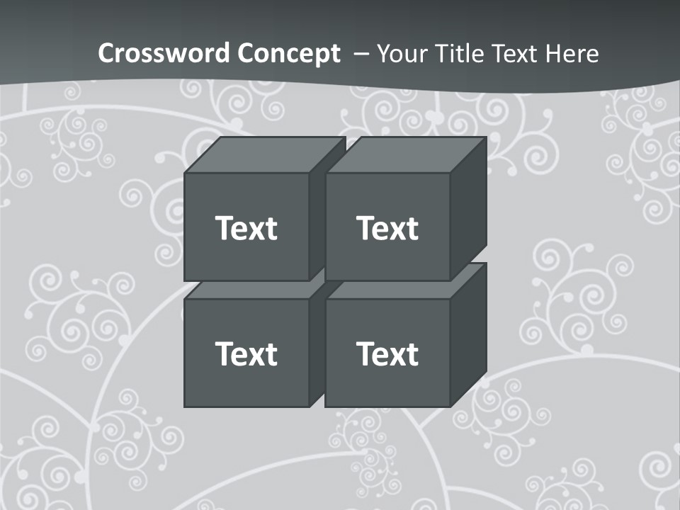 A Powerpoint Presentation With Swirls On A Gray Background PowerPoint Template