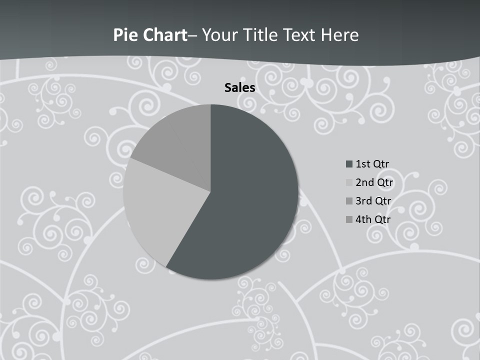 A Powerpoint Presentation With Swirls On A Gray Background PowerPoint Template