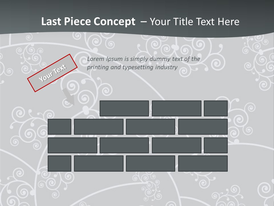 A Powerpoint Presentation With Swirls On A Gray Background PowerPoint Template