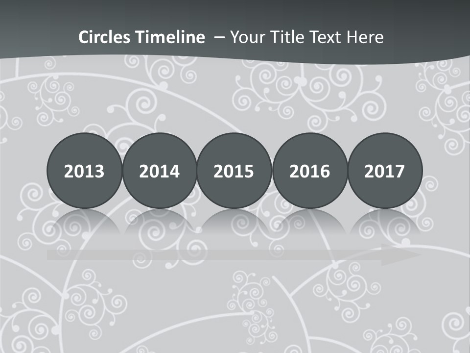 A Powerpoint Presentation With Swirls On A Gray Background PowerPoint Template