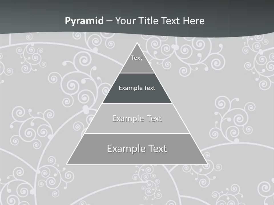 A Powerpoint Presentation With Swirls On A Gray Background PowerPoint Template