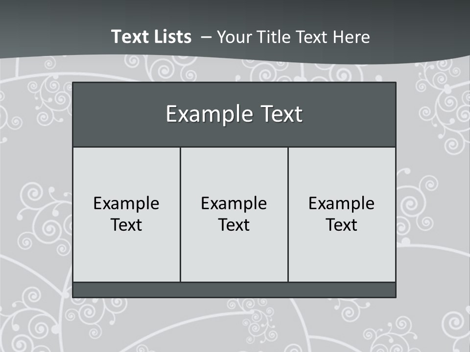A Powerpoint Presentation With Swirls On A Gray Background PowerPoint Template