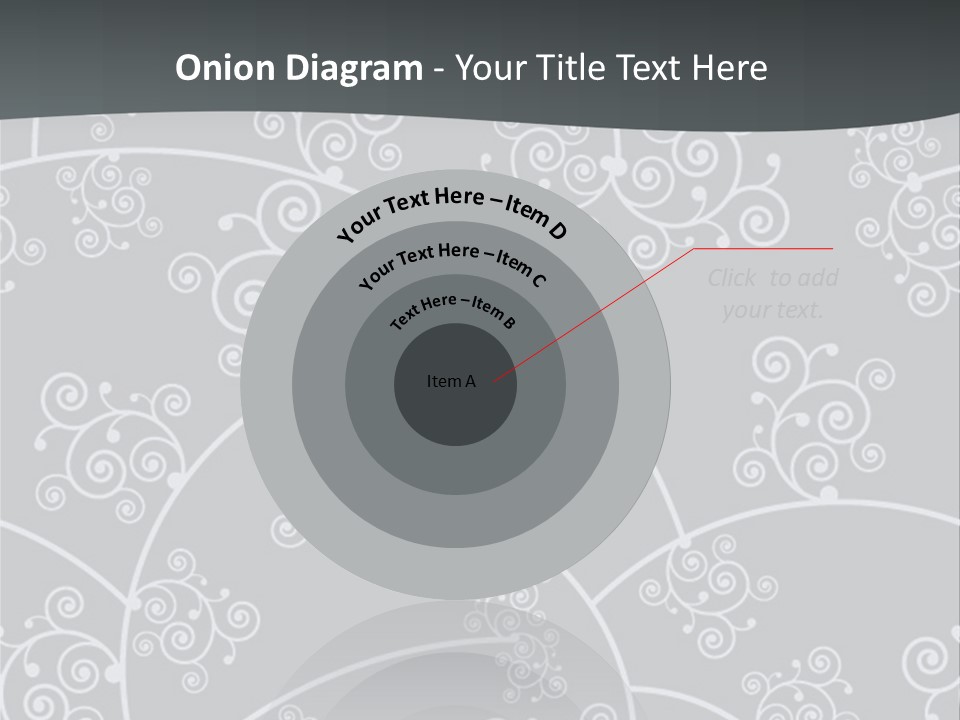 A Powerpoint Presentation With Swirls On A Gray Background PowerPoint Template