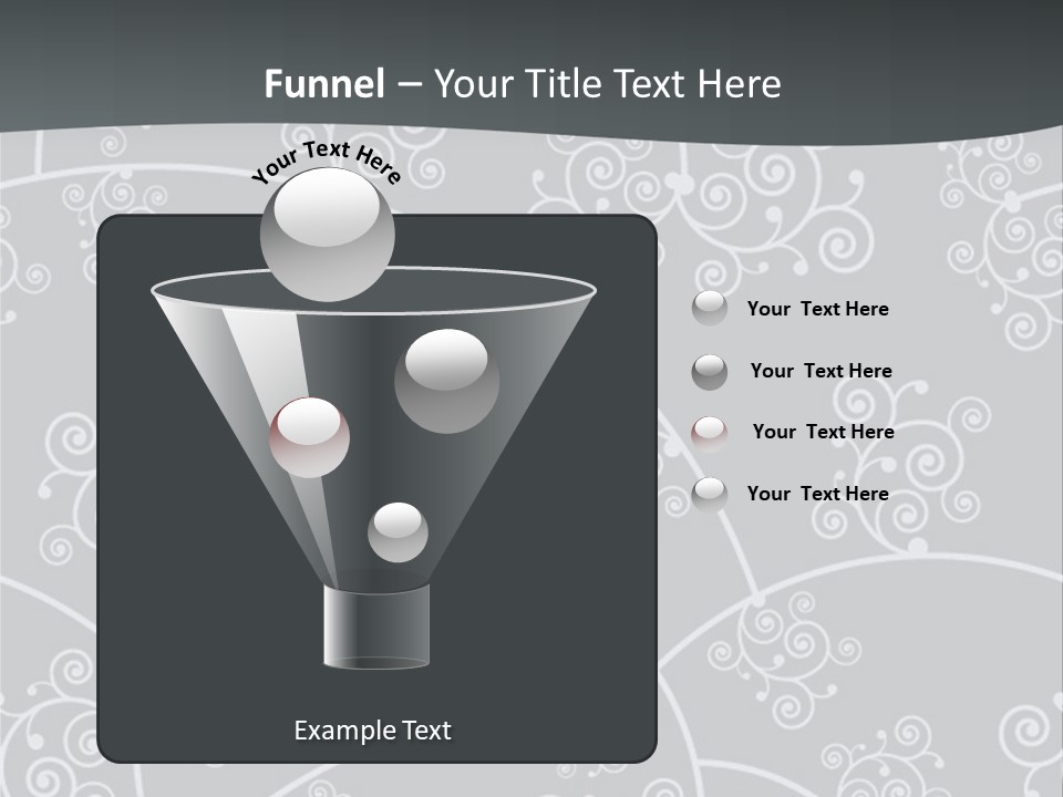 A Powerpoint Presentation With Swirls On A Gray Background PowerPoint Template