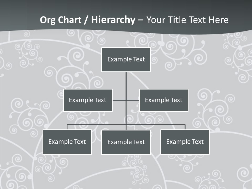 A Powerpoint Presentation With Swirls On A Gray Background PowerPoint Template