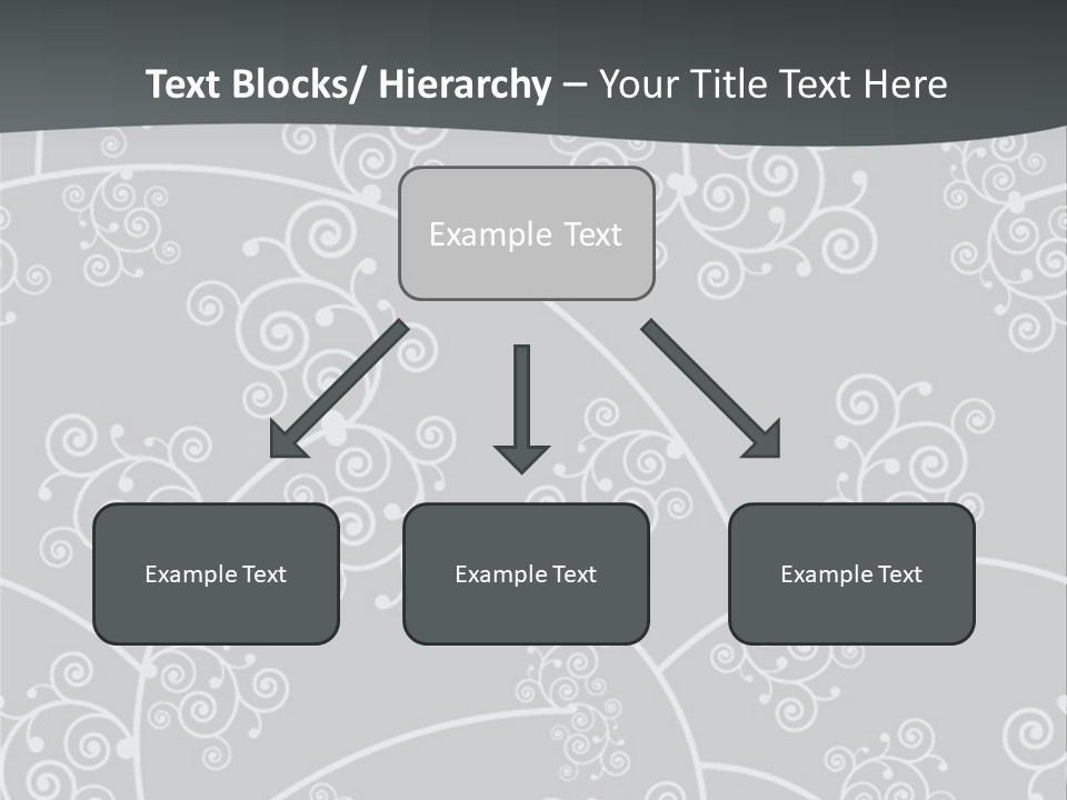 A Powerpoint Presentation With Swirls On A Gray Background PowerPoint Template