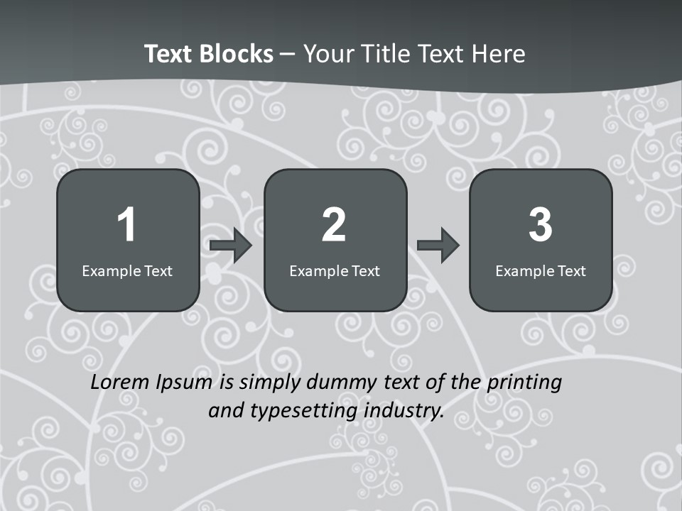 A Powerpoint Presentation With Swirls On A Gray Background PowerPoint Template