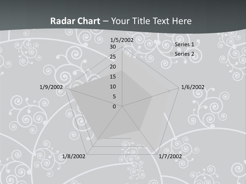 A Powerpoint Presentation With Swirls On A Gray Background PowerPoint Template