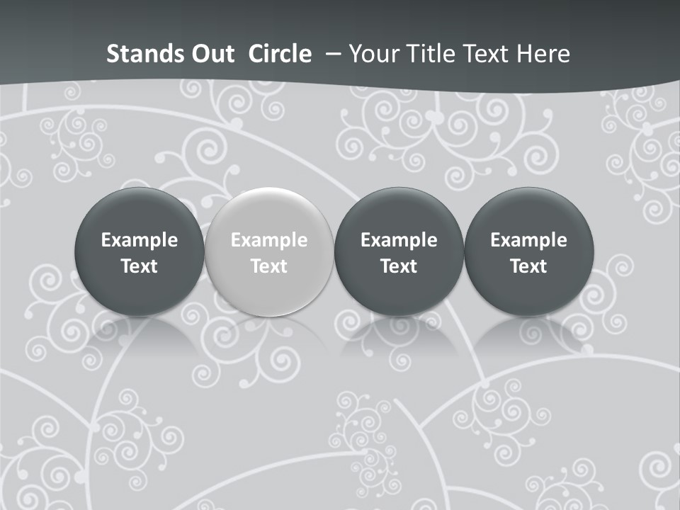 A Powerpoint Presentation With Swirls On A Gray Background PowerPoint Template