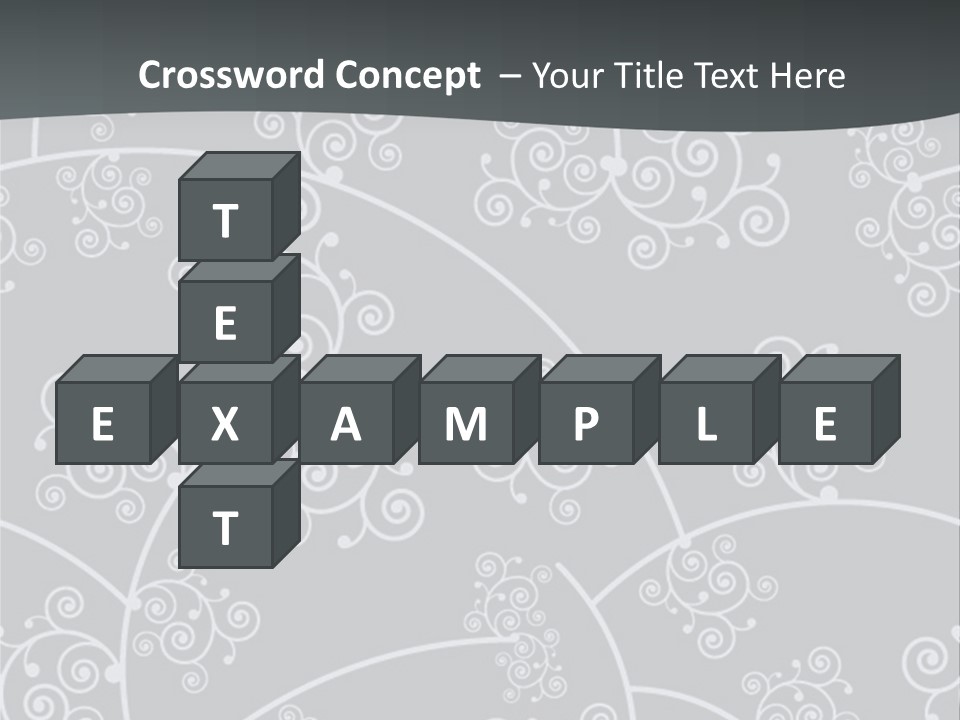 A Powerpoint Presentation With Swirls On A Gray Background PowerPoint Template