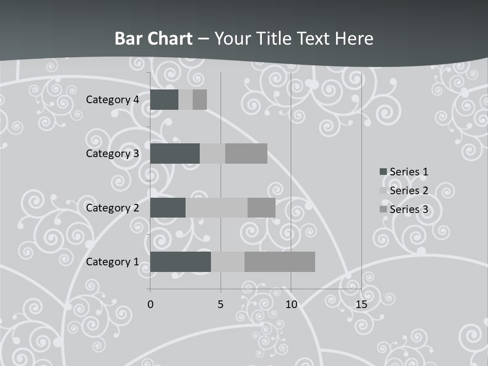 A Powerpoint Presentation With Swirls On A Gray Background PowerPoint Template