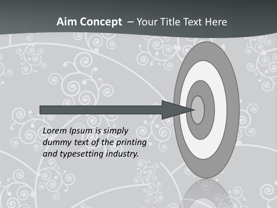 A Powerpoint Presentation With Swirls On A Gray Background PowerPoint Template