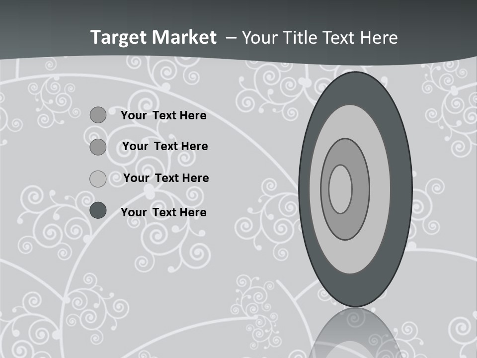 A Powerpoint Presentation With Swirls On A Gray Background PowerPoint Template