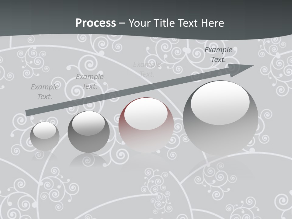 A Powerpoint Presentation With Swirls On A Gray Background PowerPoint Template