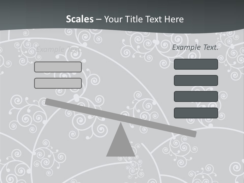 A Powerpoint Presentation With Swirls On A Gray Background PowerPoint Template