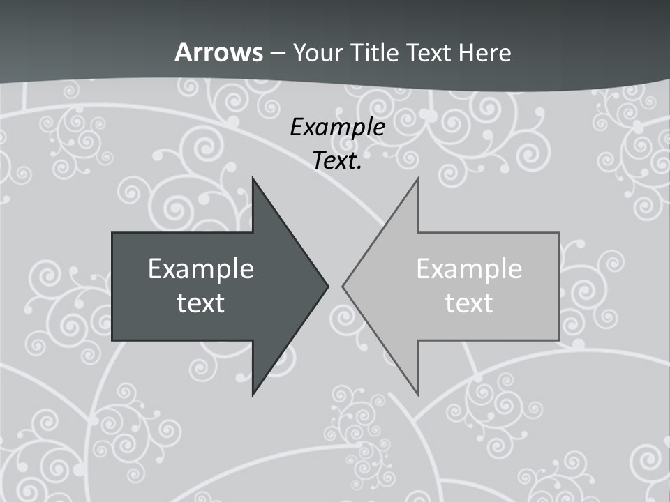 A Powerpoint Presentation With Swirls On A Gray Background PowerPoint Template