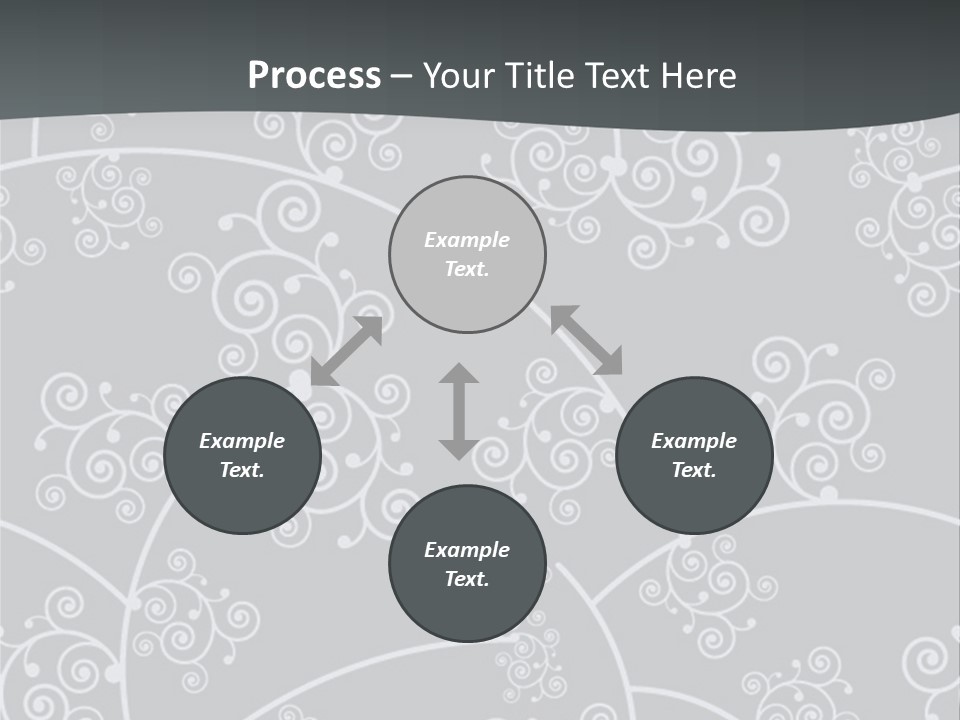 A Powerpoint Presentation With Swirls On A Gray Background PowerPoint Template