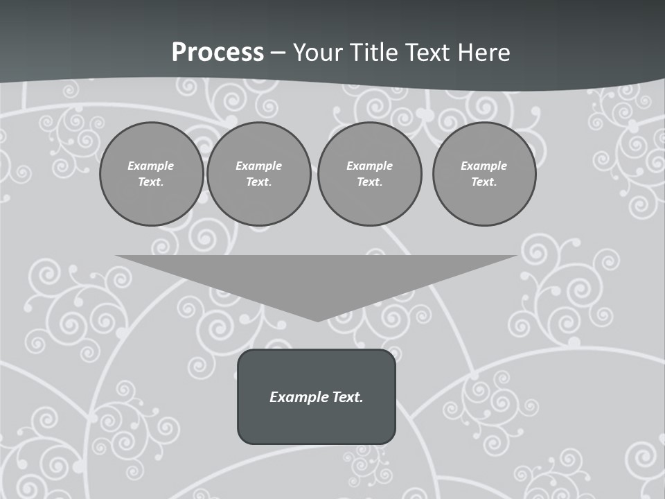A Powerpoint Presentation With Swirls On A Gray Background PowerPoint Template