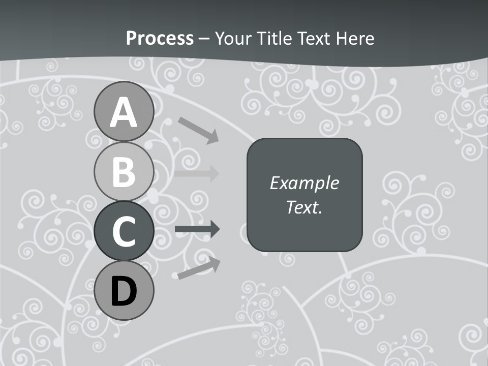 A Powerpoint Presentation With Swirls On A Gray Background PowerPoint Template