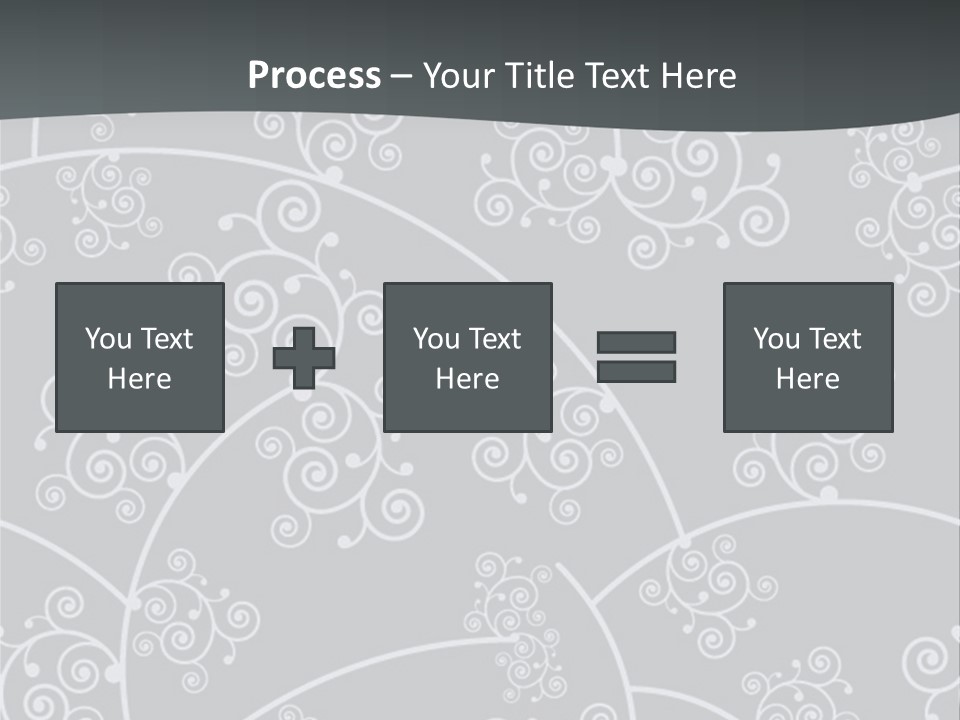A Powerpoint Presentation With Swirls On A Gray Background PowerPoint Template