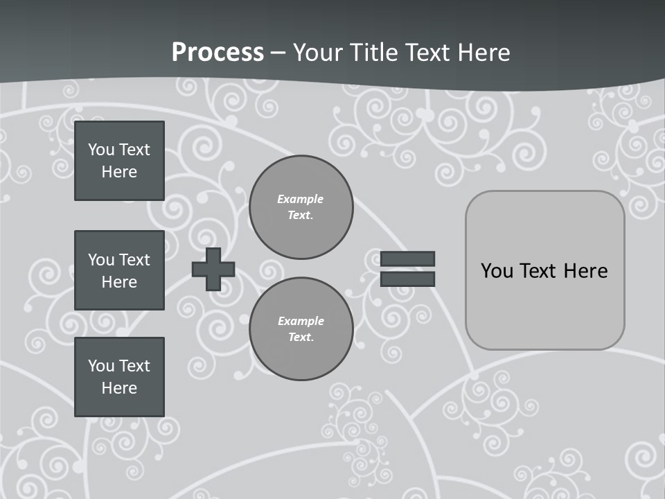 A Powerpoint Presentation With Swirls On A Gray Background PowerPoint Template