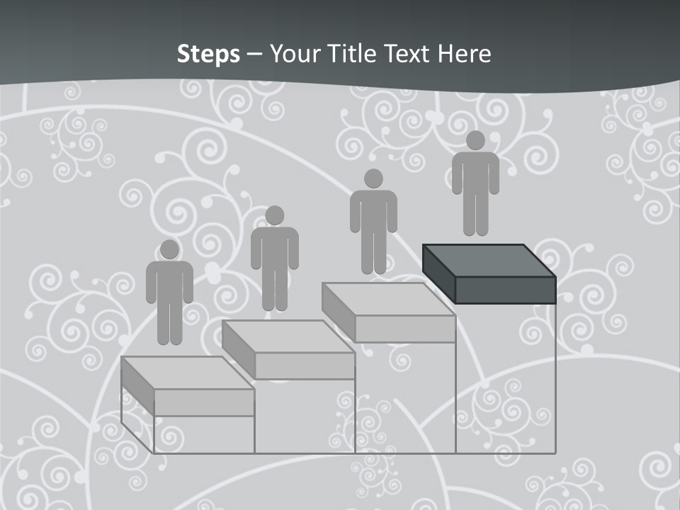 A Powerpoint Presentation With Swirls On A Gray Background PowerPoint Template