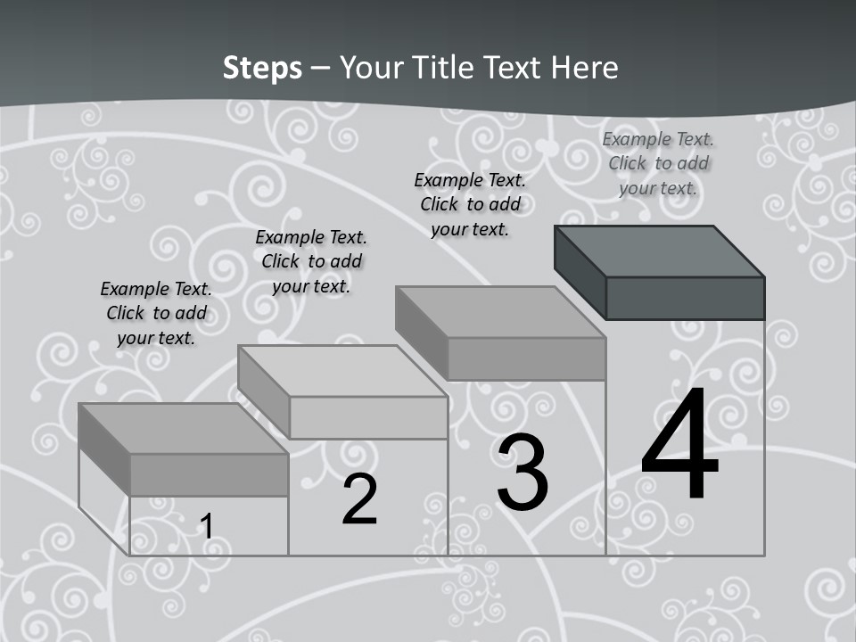 A Powerpoint Presentation With Swirls On A Gray Background PowerPoint Template