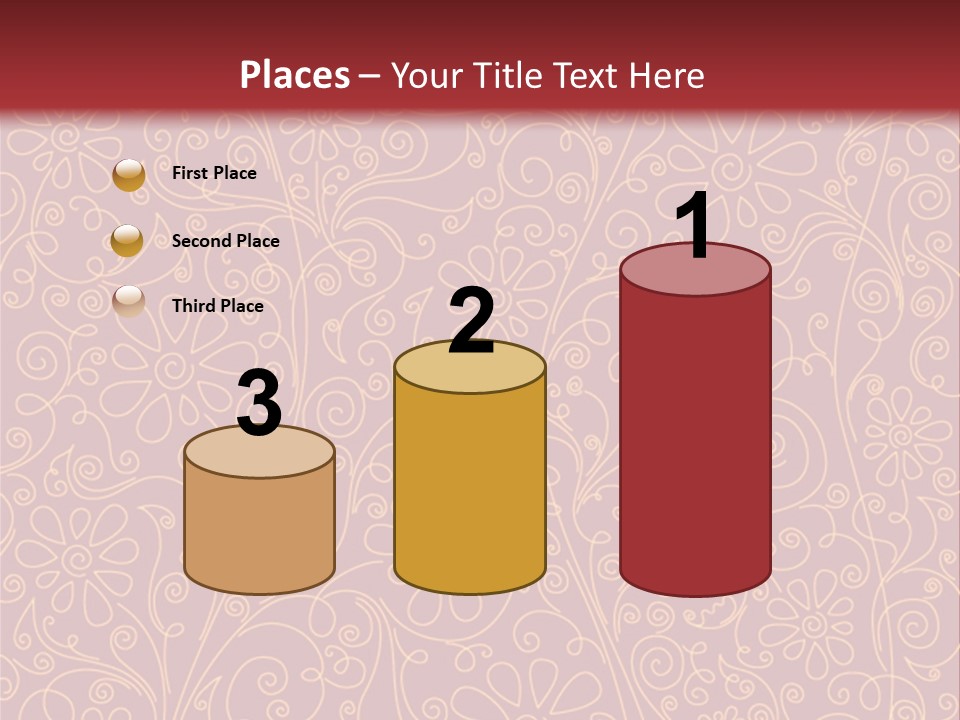 A Red And Gold Floral Powerpoint Presentation PowerPoint Template
