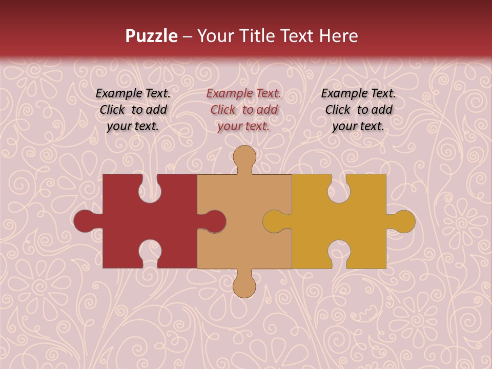 A Red And Gold Floral Powerpoint Presentation PowerPoint Template