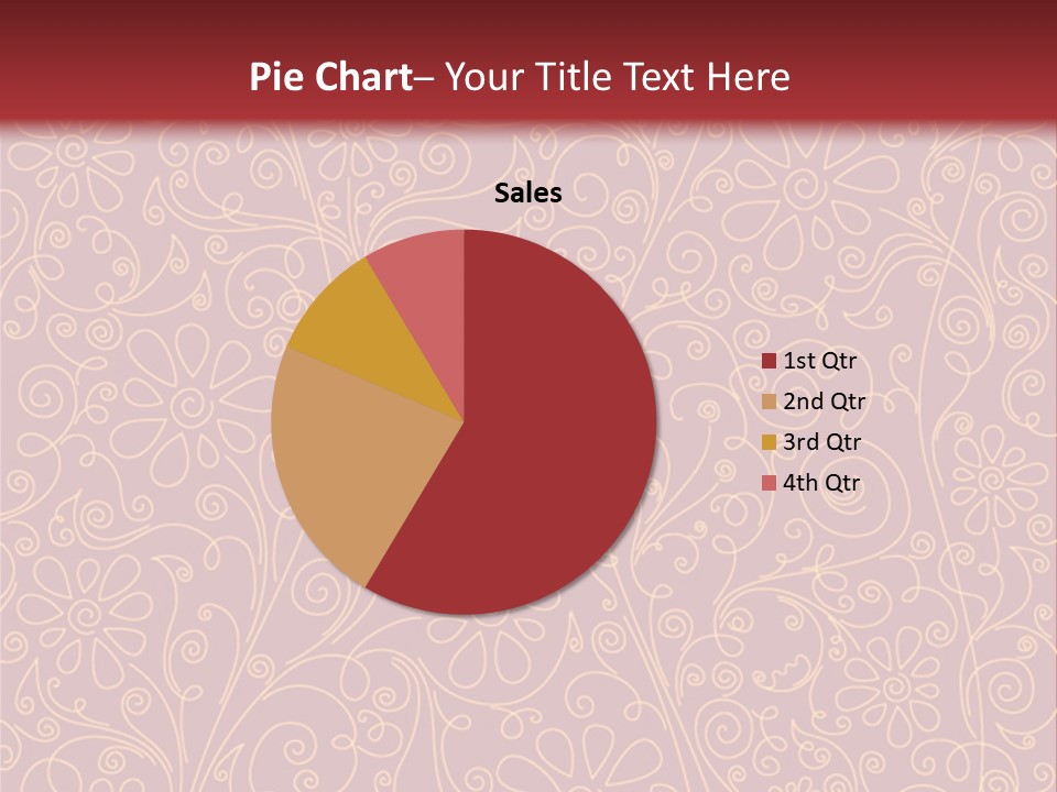 A Red And Gold Floral Powerpoint Presentation PowerPoint Template
