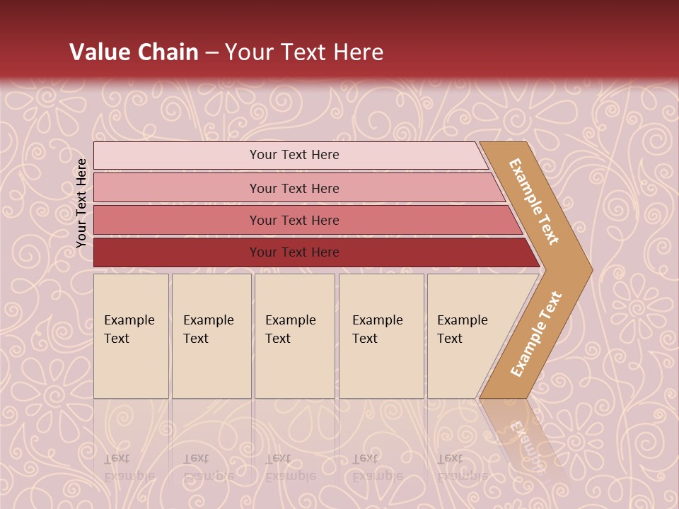 A Red And Gold Floral Powerpoint Presentation PowerPoint Template