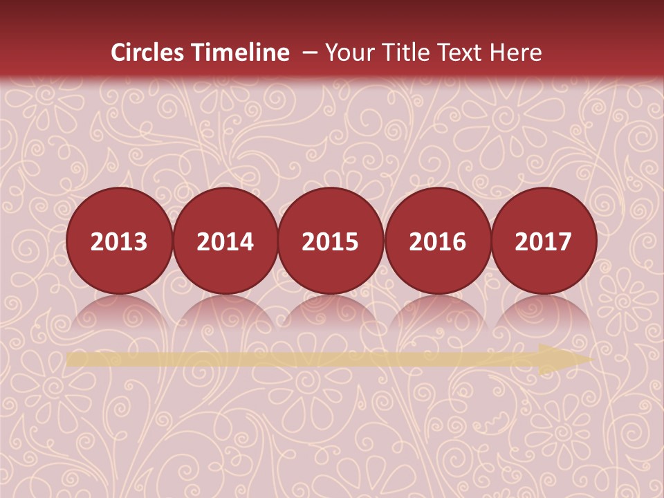 A Red And Gold Floral Powerpoint Presentation PowerPoint Template