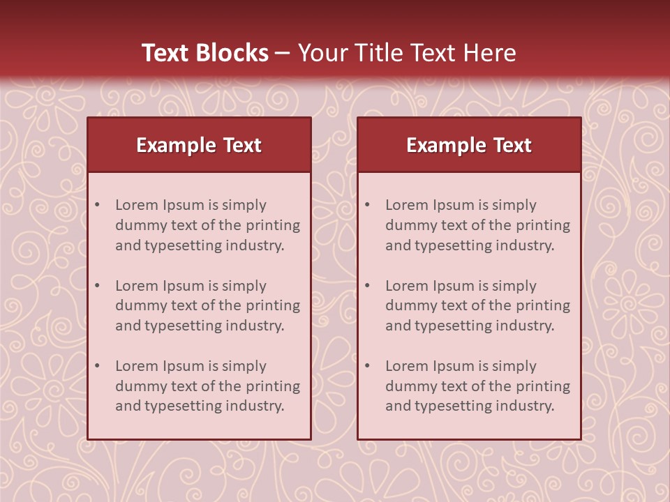 A Red And Gold Floral Powerpoint Presentation PowerPoint Template