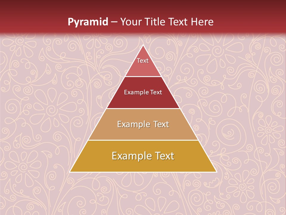 A Red And Gold Floral Powerpoint Presentation PowerPoint Template