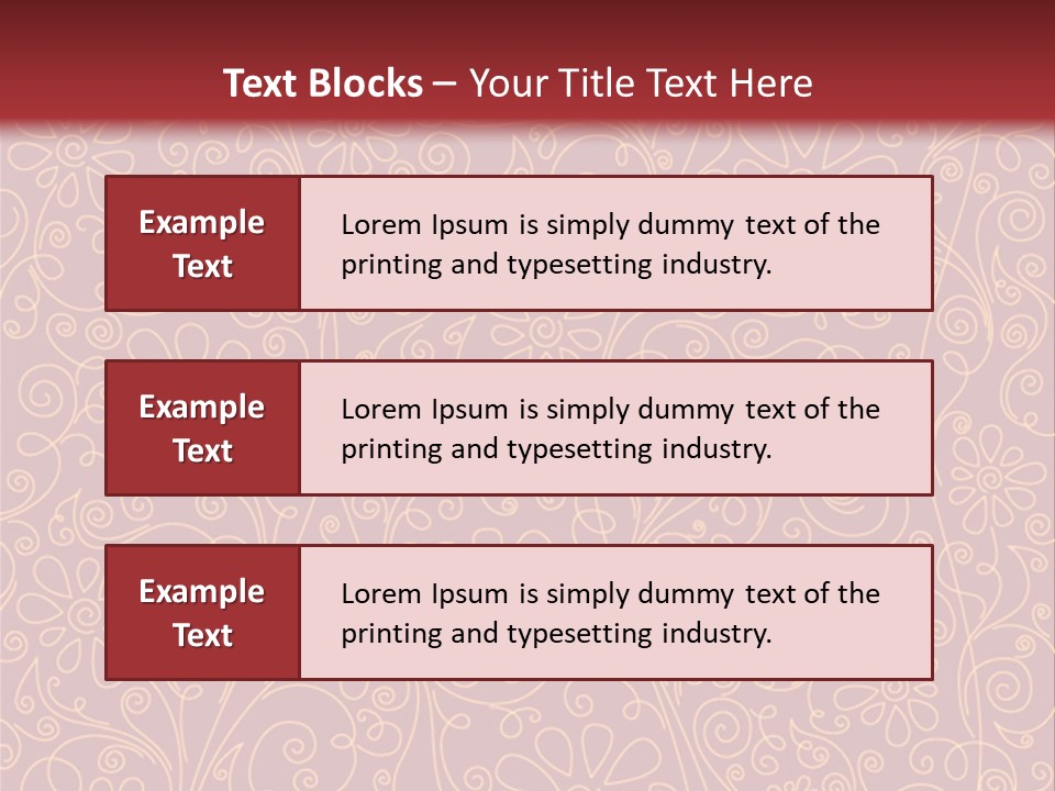 A Red And Gold Floral Powerpoint Presentation PowerPoint Template