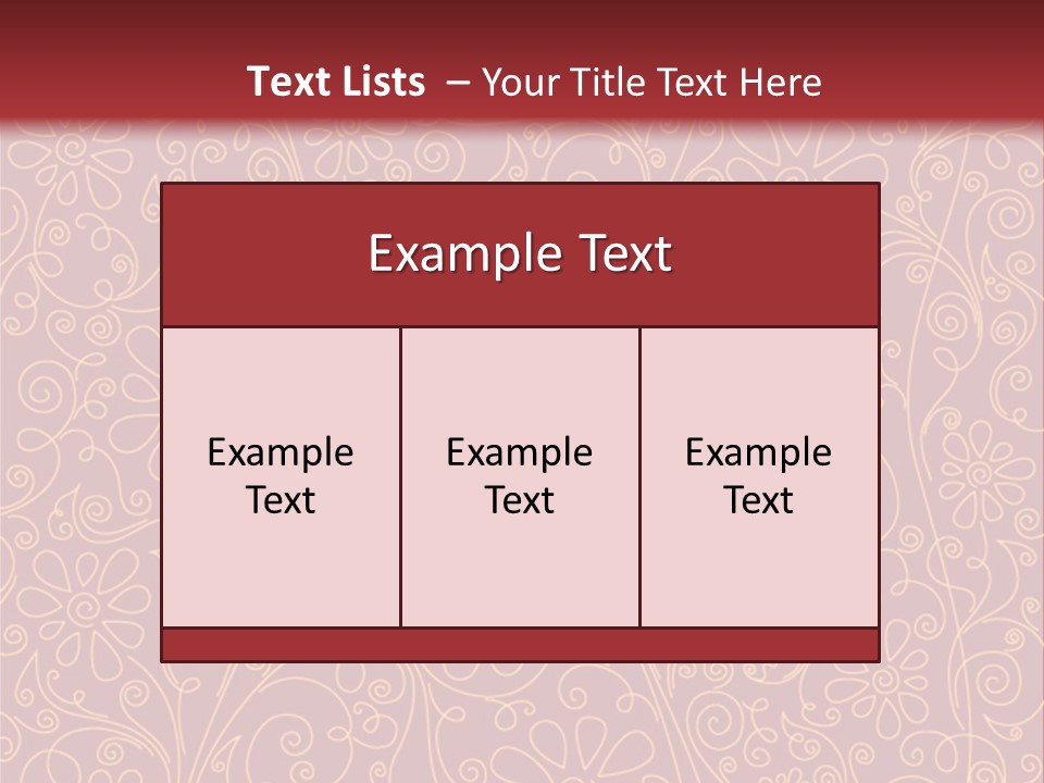 A Red And Gold Floral Powerpoint Presentation PowerPoint Template