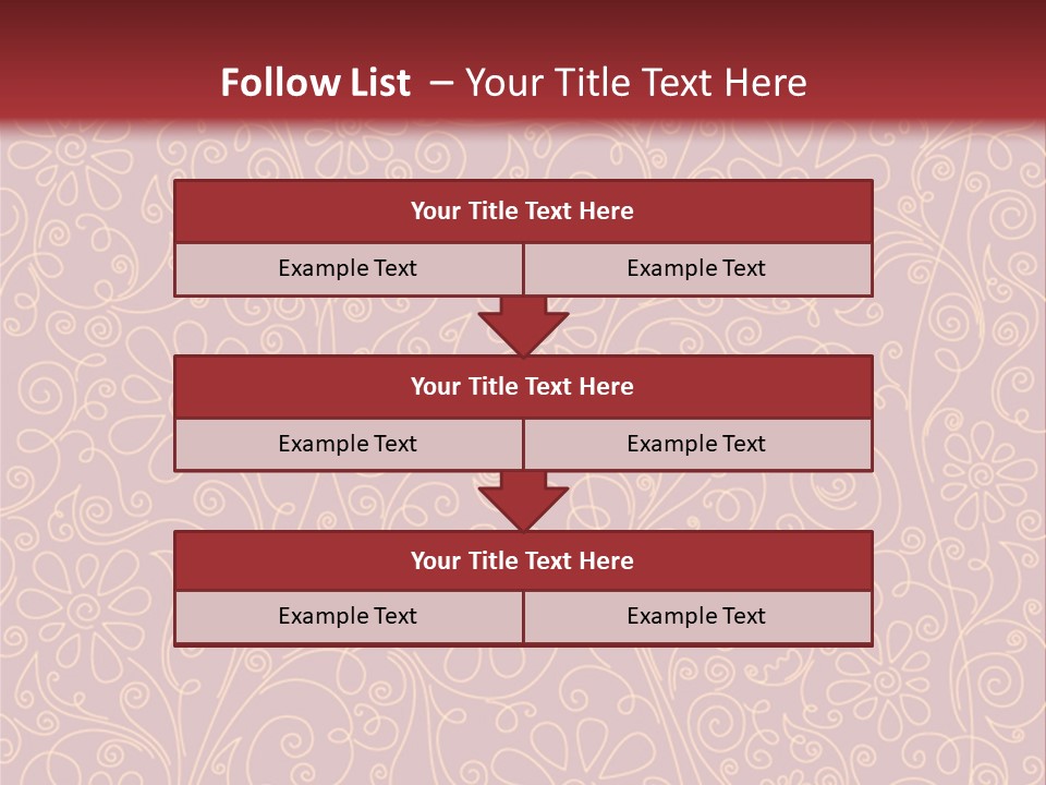 A Red And Gold Floral Powerpoint Presentation PowerPoint Template