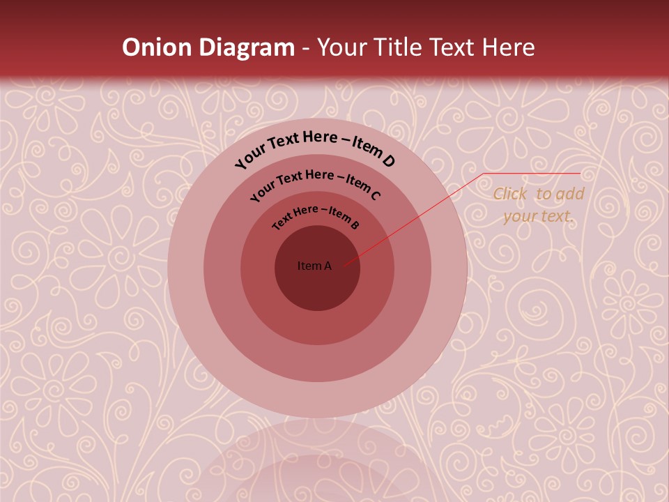 A Red And Gold Floral Powerpoint Presentation PowerPoint Template