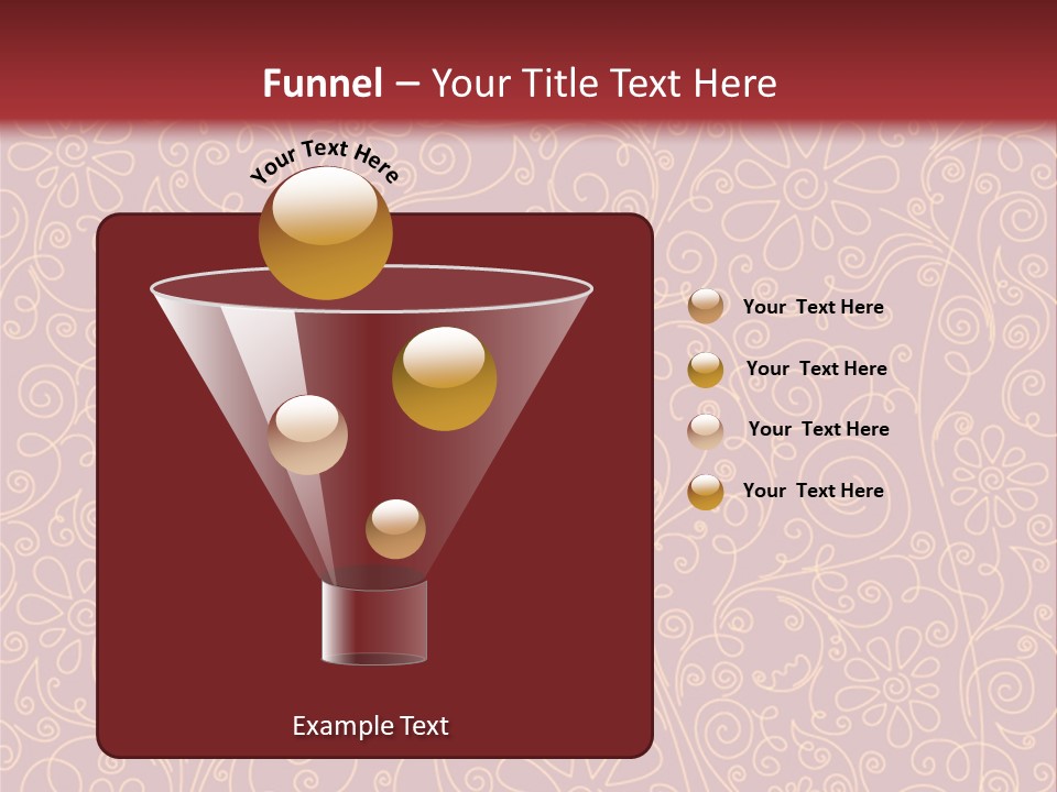 A Red And Gold Floral Powerpoint Presentation PowerPoint Template