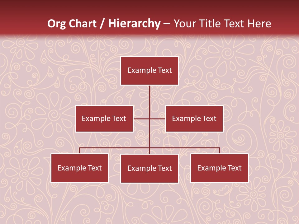 A Red And Gold Floral Powerpoint Presentation PowerPoint Template