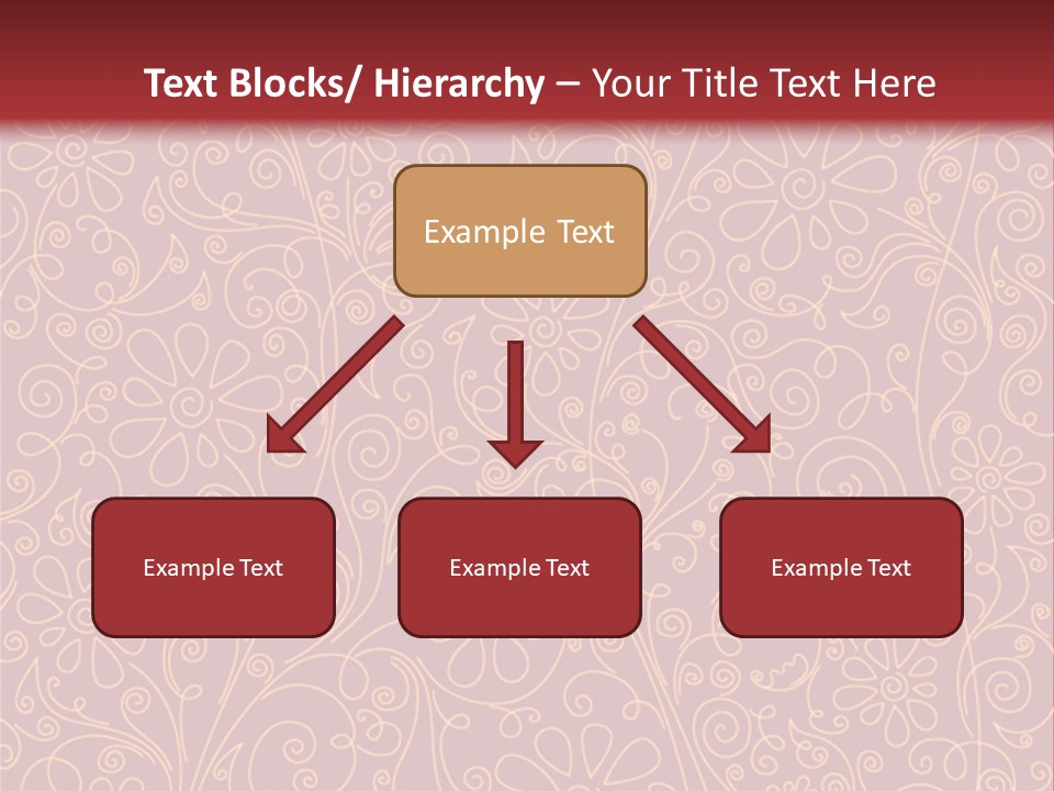 A Red And Gold Floral Powerpoint Presentation PowerPoint Template