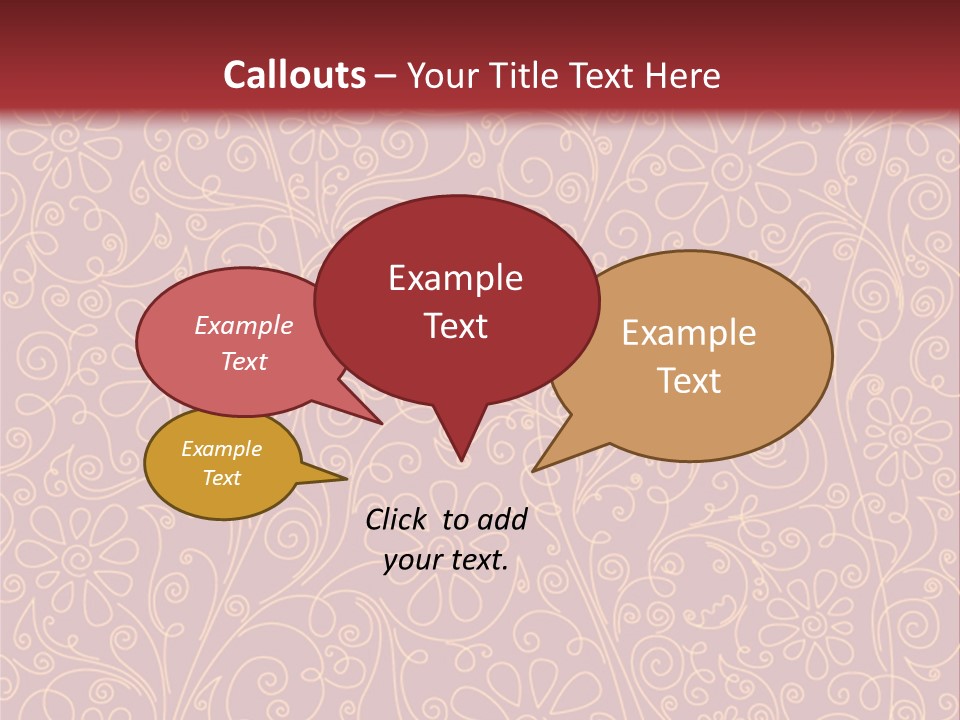 A Red And Gold Floral Powerpoint Presentation PowerPoint Template